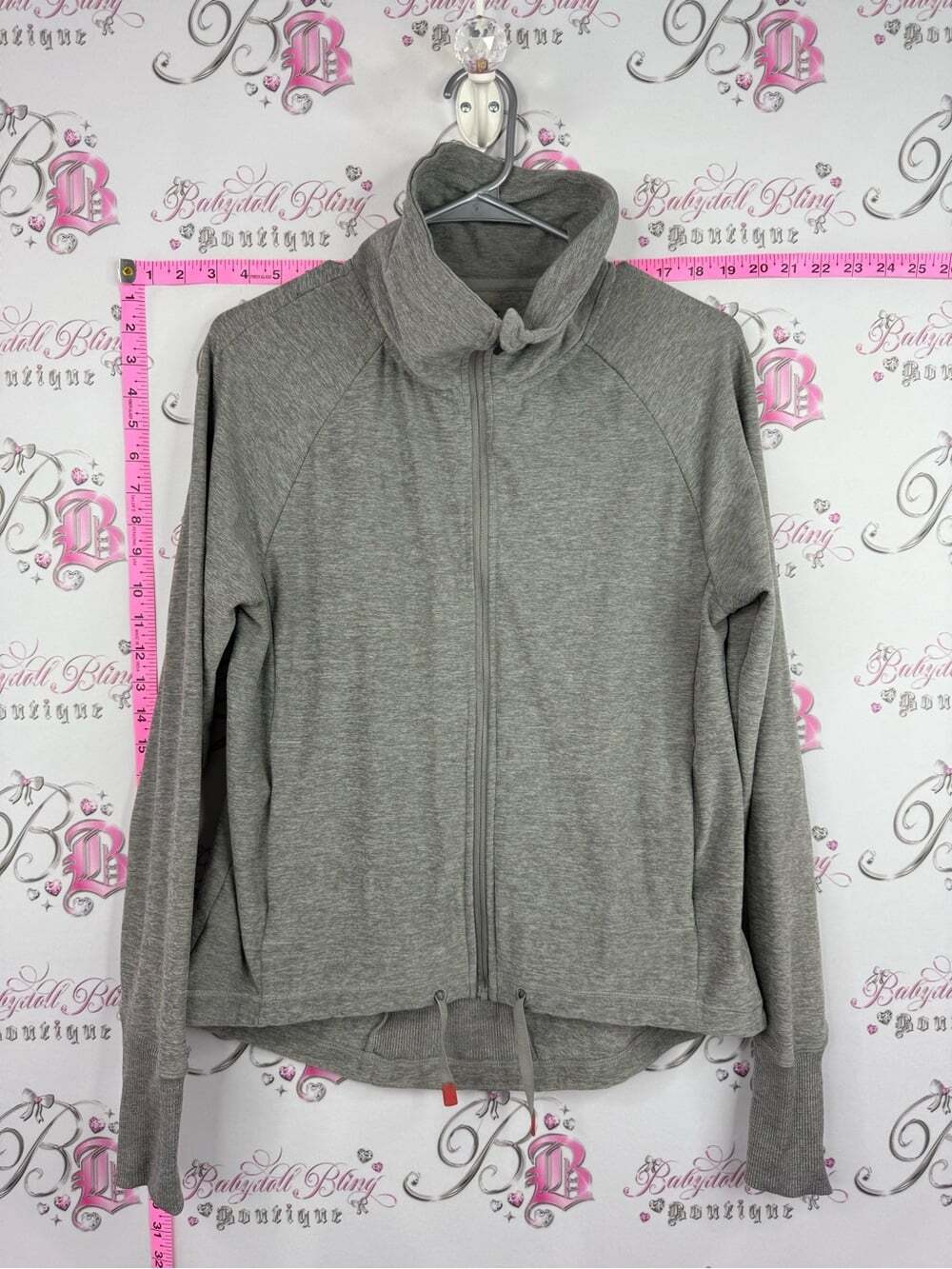 SHAMBHALA sweater Gray Full‑Zip Active Jacket with Stand Collar